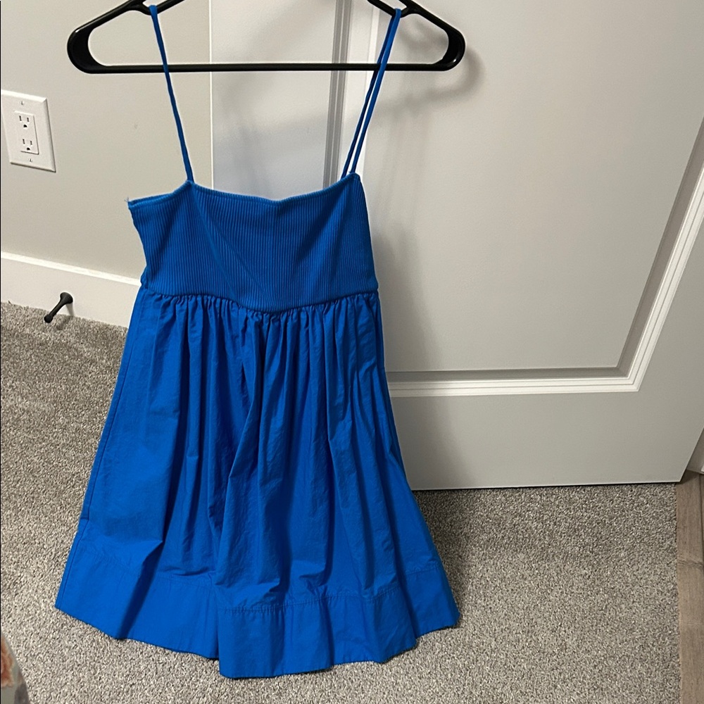 Vibrant Blue Spaghetti Strap Dress